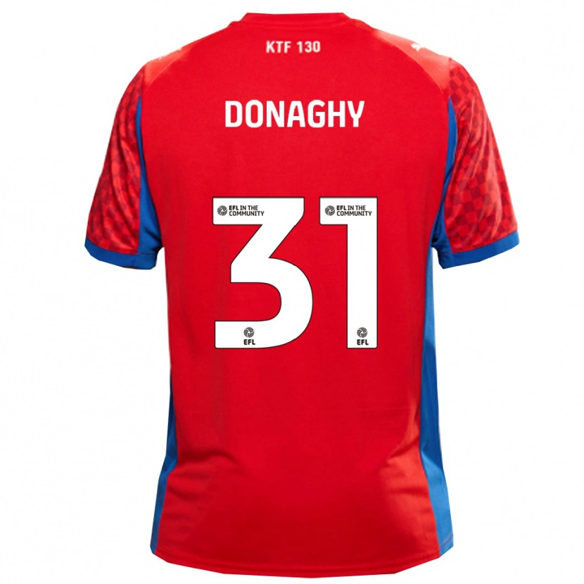 Danxen Kvinnor Tom Donaghy #31 Röd Blå Bortatröja Matchtröjor 2025/26 Tröjor T-Tröja