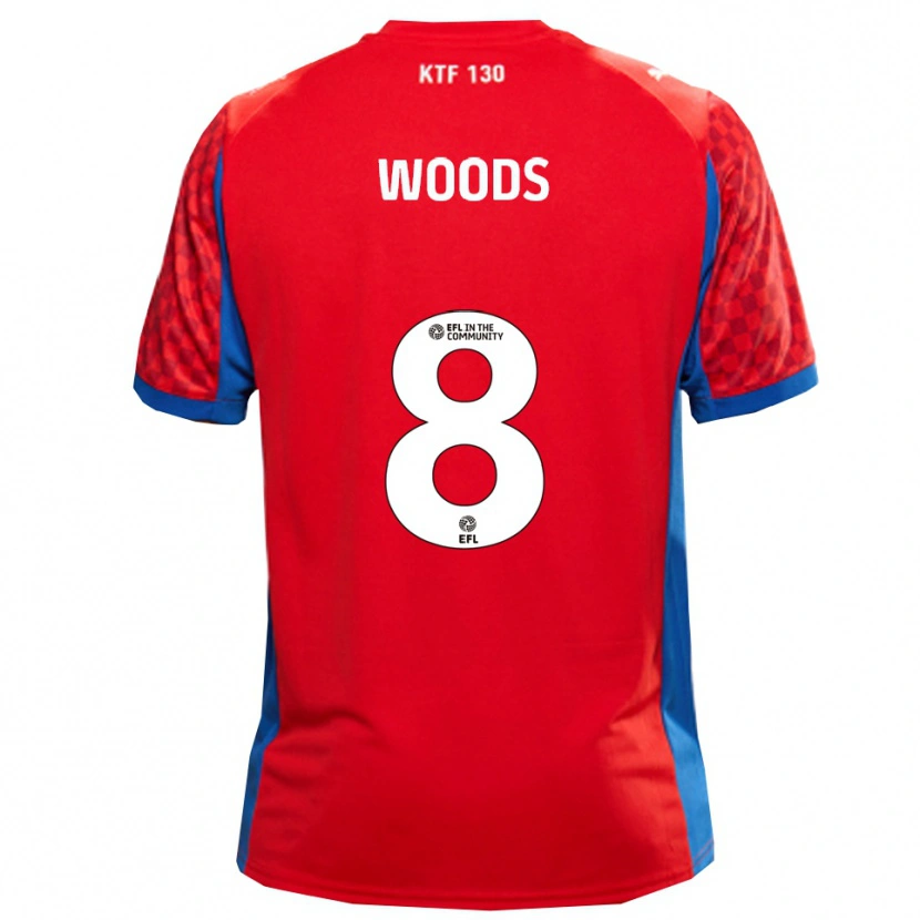 Danxen Kvinnor Ryan Woods #8 Röd Blå Bortatröja Matchtröjor 2025/26 Tröjor T-Tröja