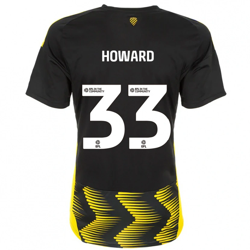 Danxen Kvinnor Mark Howard #33 Svart Gul Bortatröja Matchtröjor 2025/26 Tröjor T-Tröja