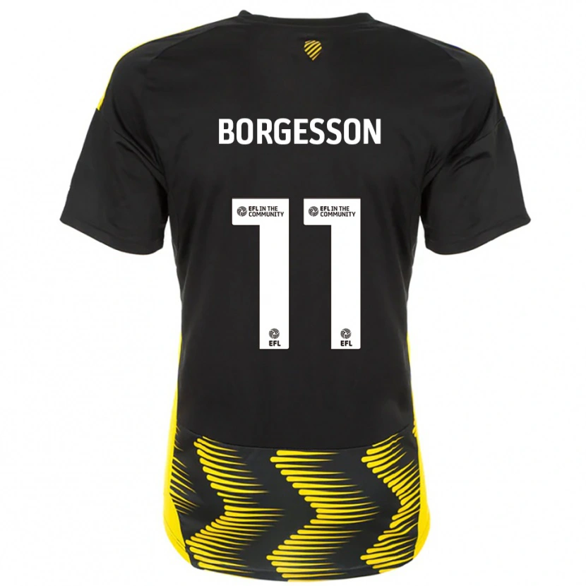 Danxen Kvinnor Blayz Borgesson #11 Svart Gul Bortatröja Matchtröjor 2025/26 Tröjor T-Tröja