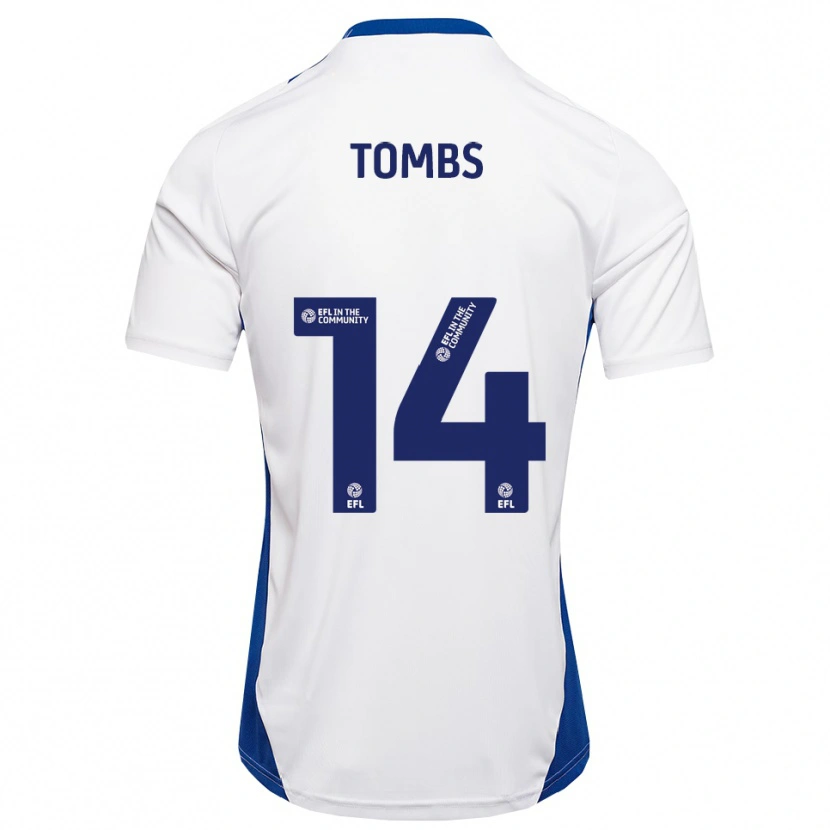 Danxen Kvinnor Finlay Tombs #14 Vit Blå Bortatröja Matchtröjor 2025/26 Tröjor T-Tröja