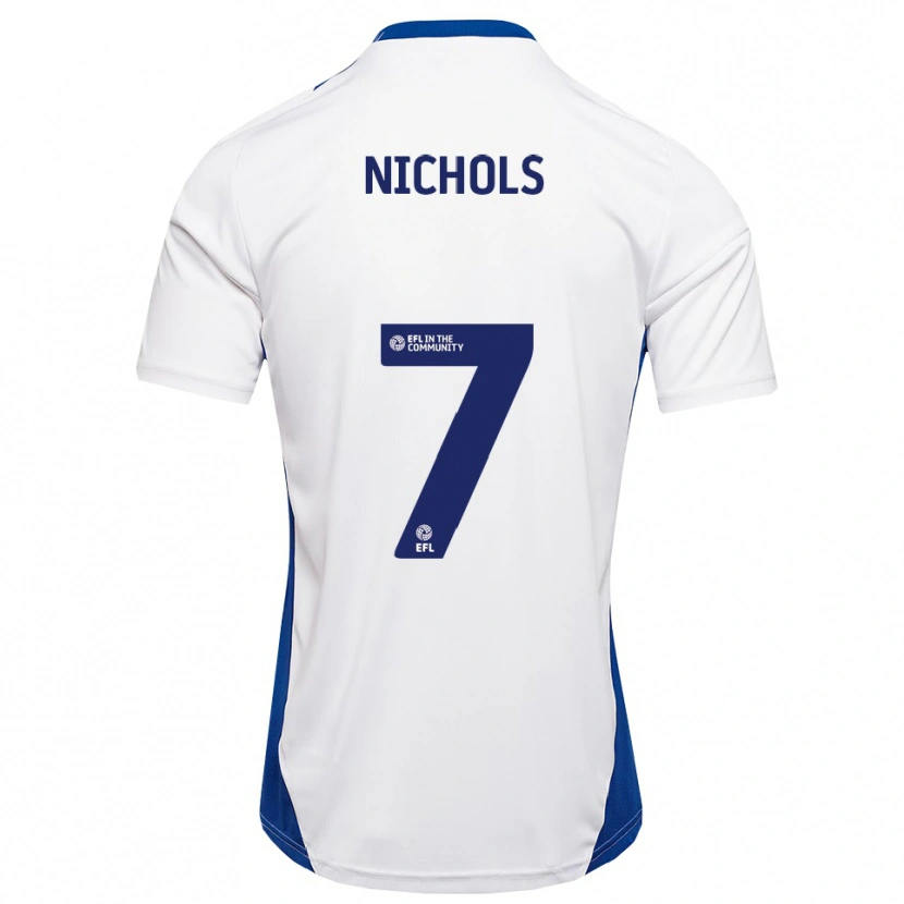 Danxen Kvinnor Tom Nichols #7 Vit Blå Bortatröja Matchtröjor 2025/26 Tröjor T-Tröja