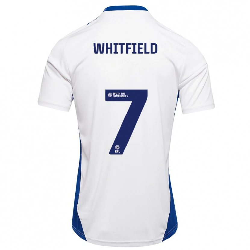 Danxen Kvinnor Max Whitfield #7 Vit Blå Bortatröja Matchtröjor 2025/26 Tröjor T-Tröja