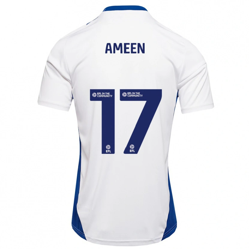 Danxen Kvinnor Botan Ameen #17 Vit Blå Bortatröja Matchtröjor 2025/26 Tröjor T-Tröja