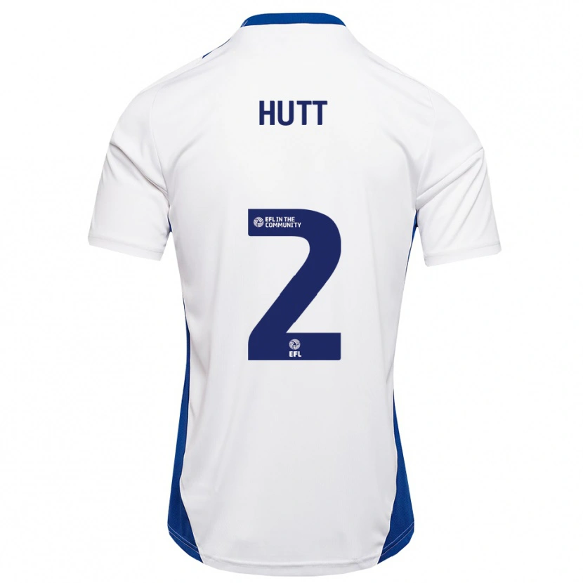 Danxen Kvinnor Liam Hutt #2 Vit Blå Bortatröja Matchtröjor 2025/26 Tröjor T-Tröja