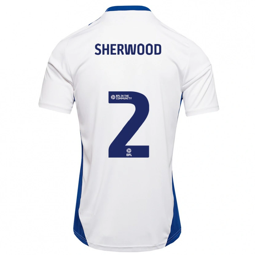 Danxen Kvinnor Katie Sherwood #2 Vit Blå Bortatröja Matchtröjor 2025/26 Tröjor T-Tröja