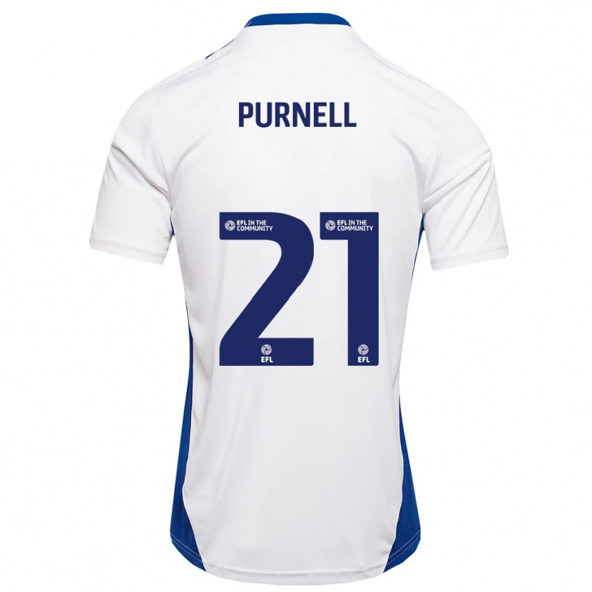 Danxen Kvinnor Grace Purnell #21 Vit Blå Bortatröja Matchtröjor 2025/26 Tröjor T-Tröja