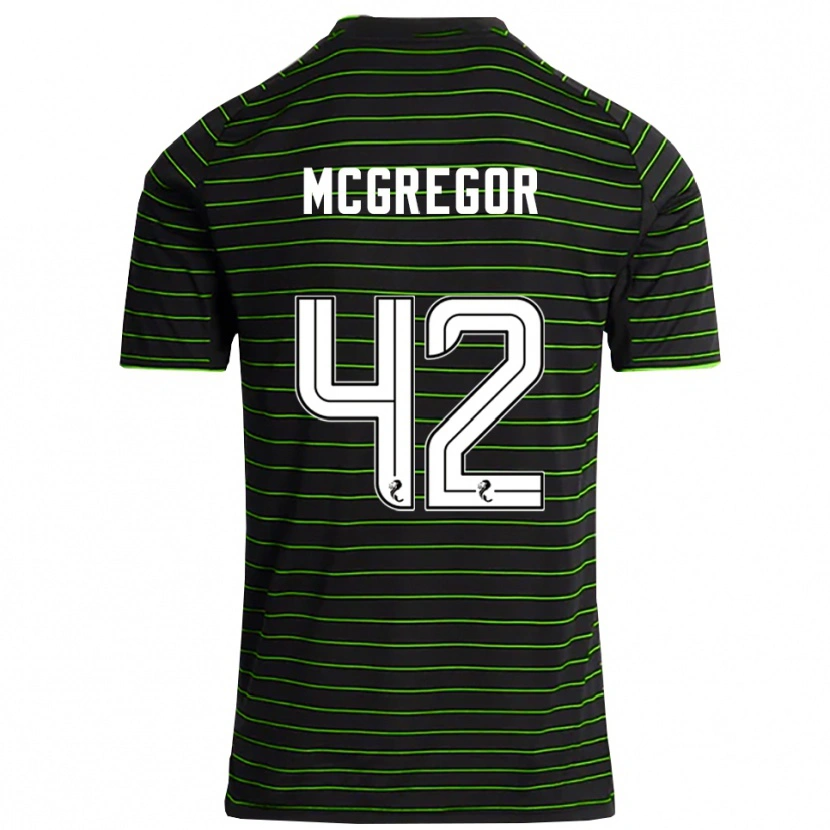 Danxen Kvinnor Callum Mcgregor #42 Svart Grön Bortatröja Matchtröjor 2025/26 Tröjor T-Tröja