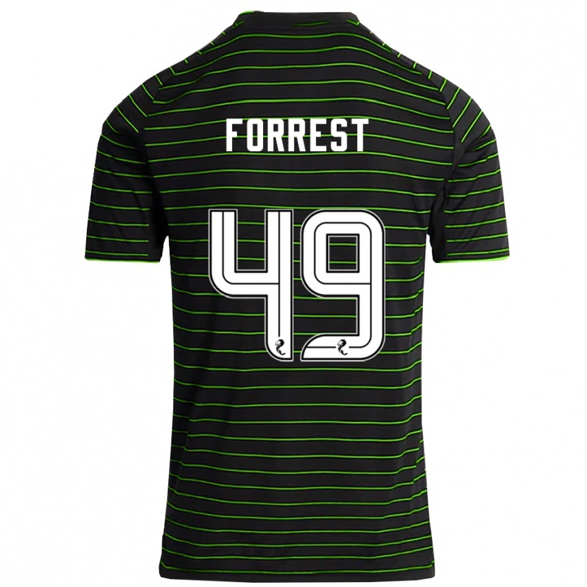 Danxen Kvinnor James Forrest #49 Svart Grön Bortatröja Matchtröjor 2025/26 Tröjor T-Tröja