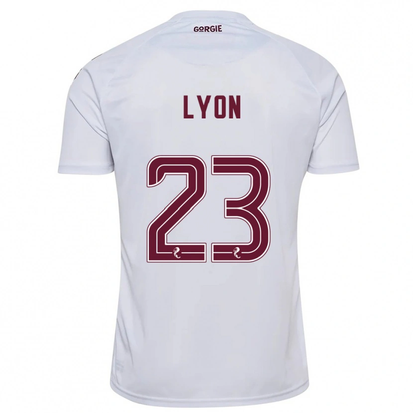 Danxen Kvinnor Jack Lyon #23 Vit Vinröd Bortatröja Matchtröjor 2025/26 Tröjor T-Tröja
