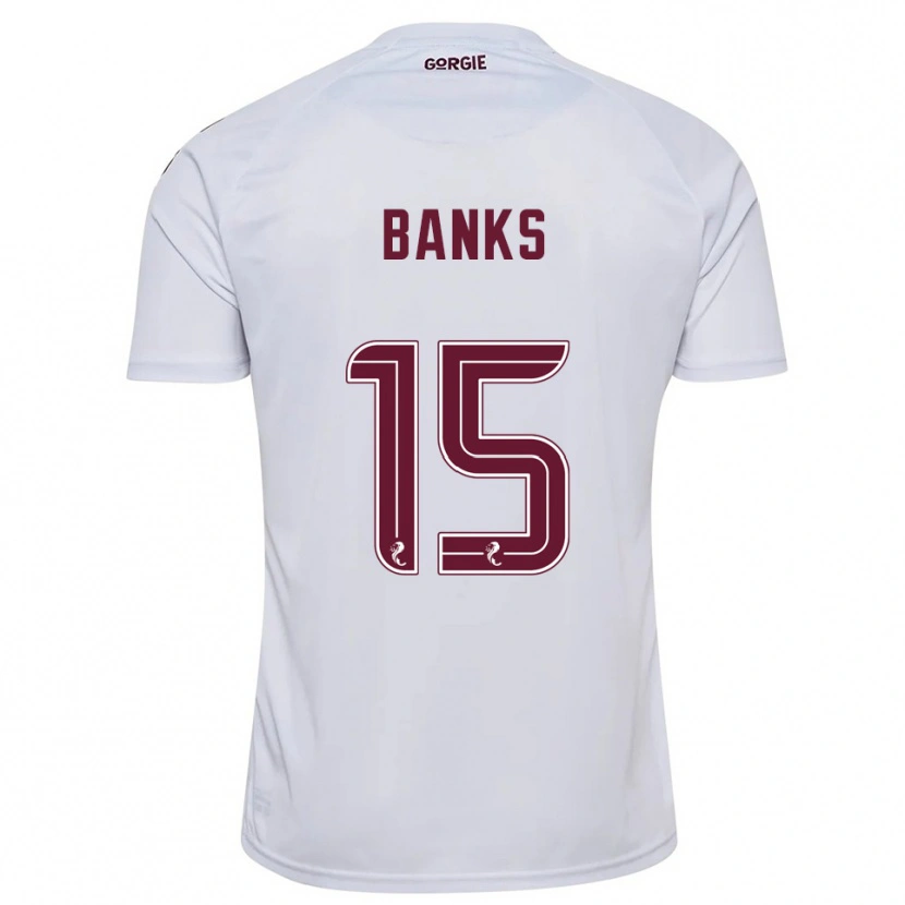 Danxen Kvinnor Euan Banks #15 Vit Vinröd Bortatröja Matchtröjor 2025/26 Tröjor T-Tröja
