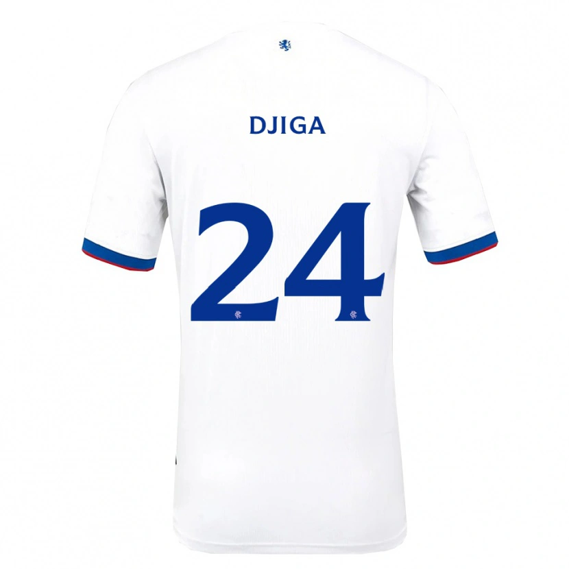 Danxen Kvinnor Nasser Djiga #24 Vit Röd Blå Bortatröja Matchtröjor 2025/26 Tröjor T-Tröja