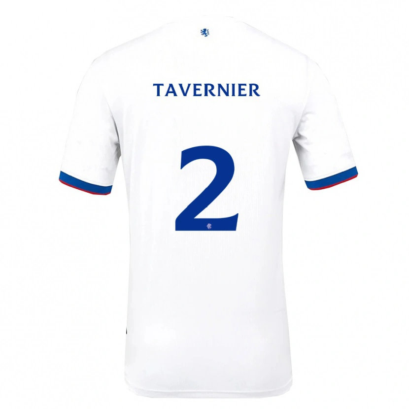 Danxen Kvinnor James Tavernier #2 Vit Röd Blå Bortatröja Matchtröjor 2025/26 Tröjor T-Tröja