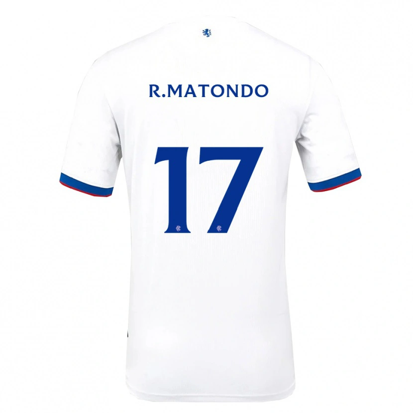 Danxen Kvinnor Rabbi Matondo #17 Vit Röd Blå Bortatröja Matchtröjor 2025/26 Tröjor T-Tröja