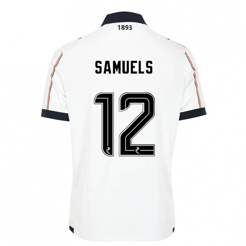 Danxen Kvinnor Imari Samuels #12 Vit Marin Röd Bortatröja Matchtröjor 2025/26 Tröjor T-Tröja