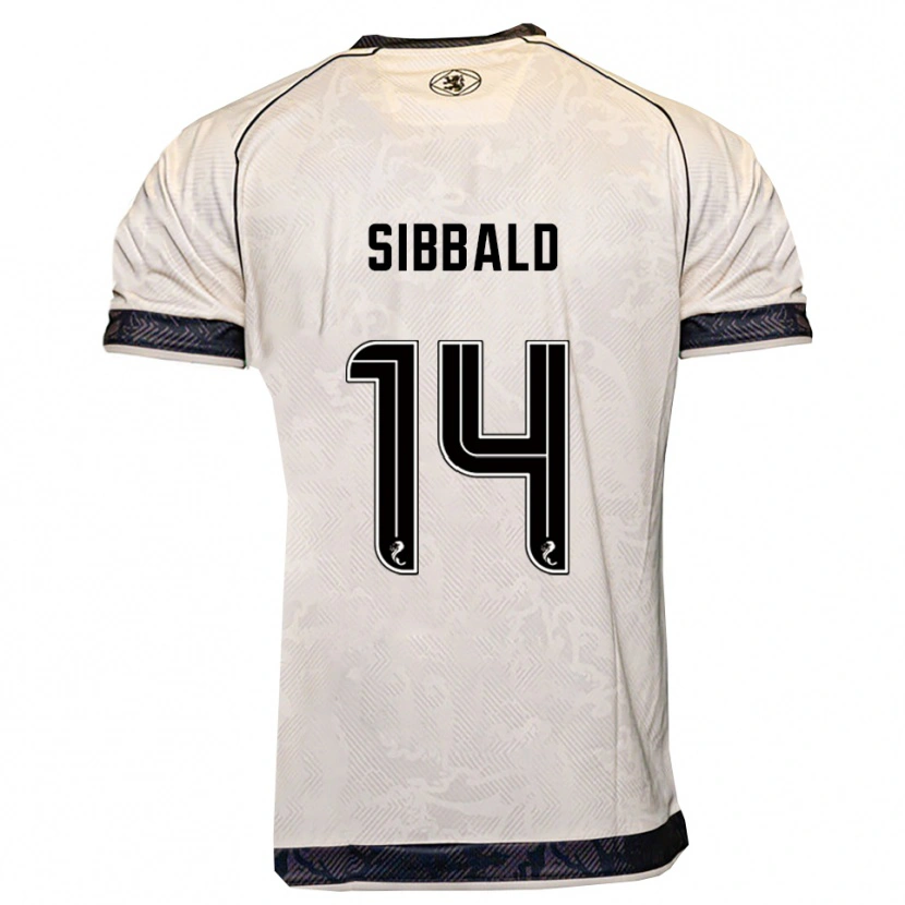 Danxen Kvinnor Craig Sibbald #14 Vit Svart Bortatröja Matchtröjor 2025/26 Tröjor T-Tröja
