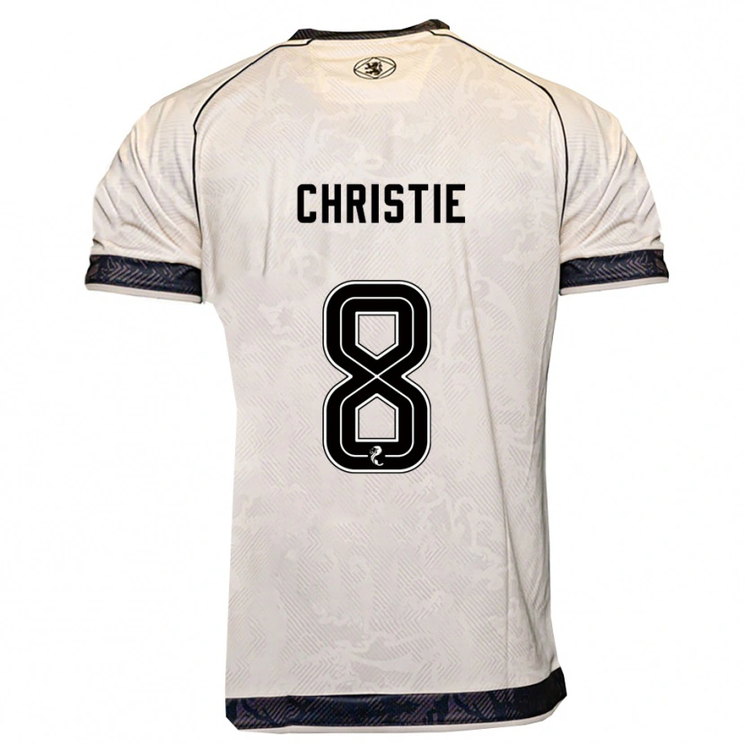 Danxen Kvinnor Summer Christie #8 Vit Svart Bortatröja Matchtröjor 2025/26 Tröjor T-Tröja