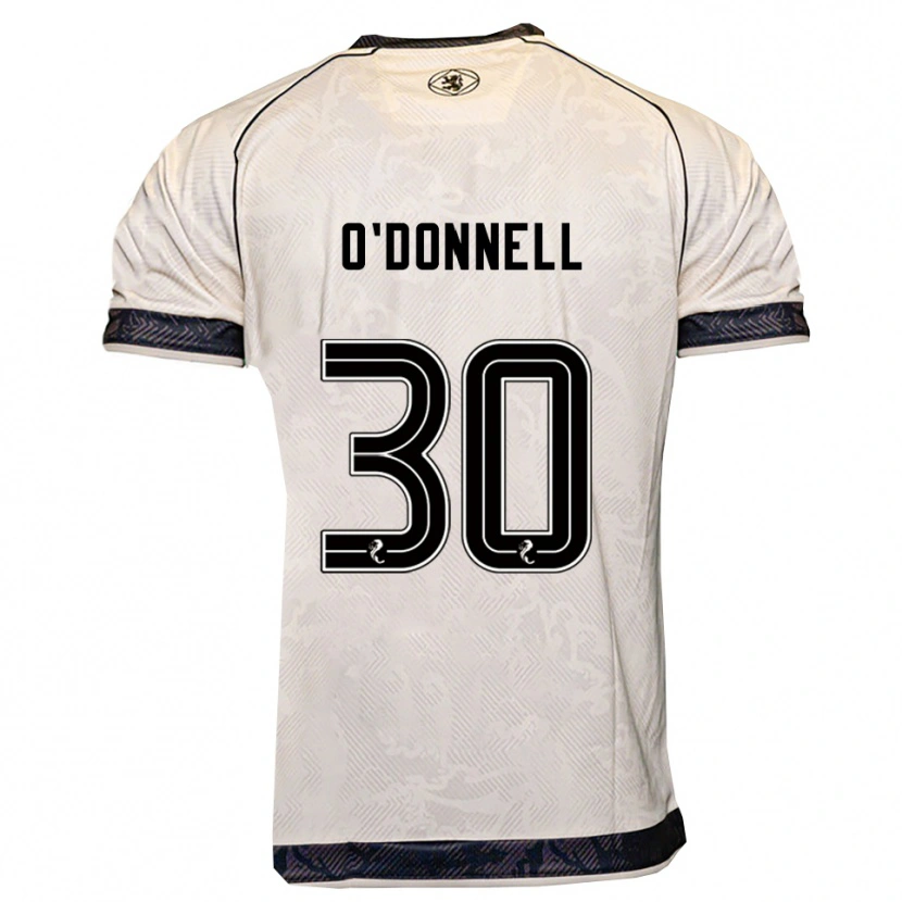 Danxen Kvinnor Lewis O'donnell #30 Vit Svart Bortatröja Matchtröjor 2025/26 Tröjor T-Tröja