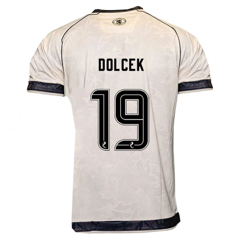 Danxen Kvinnor Ivan Dolcek #19 Vit Svart Bortatröja Matchtröjor 2025/26 Tröjor T-Tröja