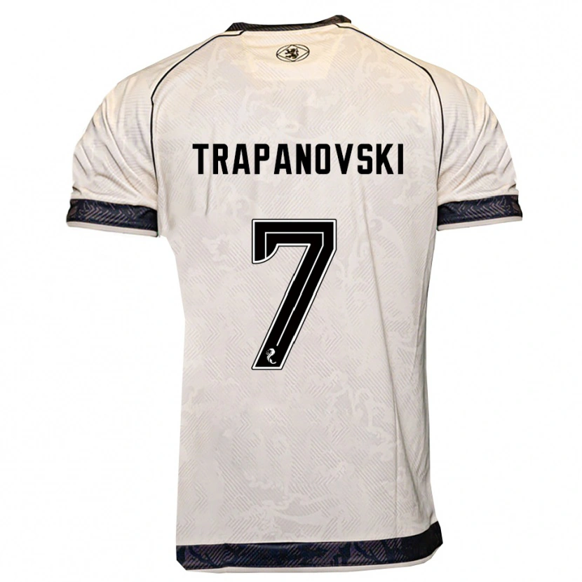 Danxen Kvinnor Kristijan Trapanovski #7 Vit Svart Bortatröja Matchtröjor 2025/26 Tröjor T-Tröja