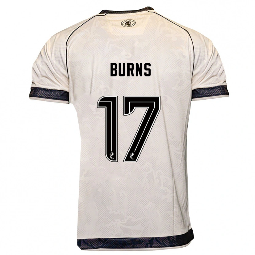 Danxen Kvinnor Megan Burns #17 Vit Svart Bortatröja Matchtröjor 2025/26 Tröjor T-Tröja