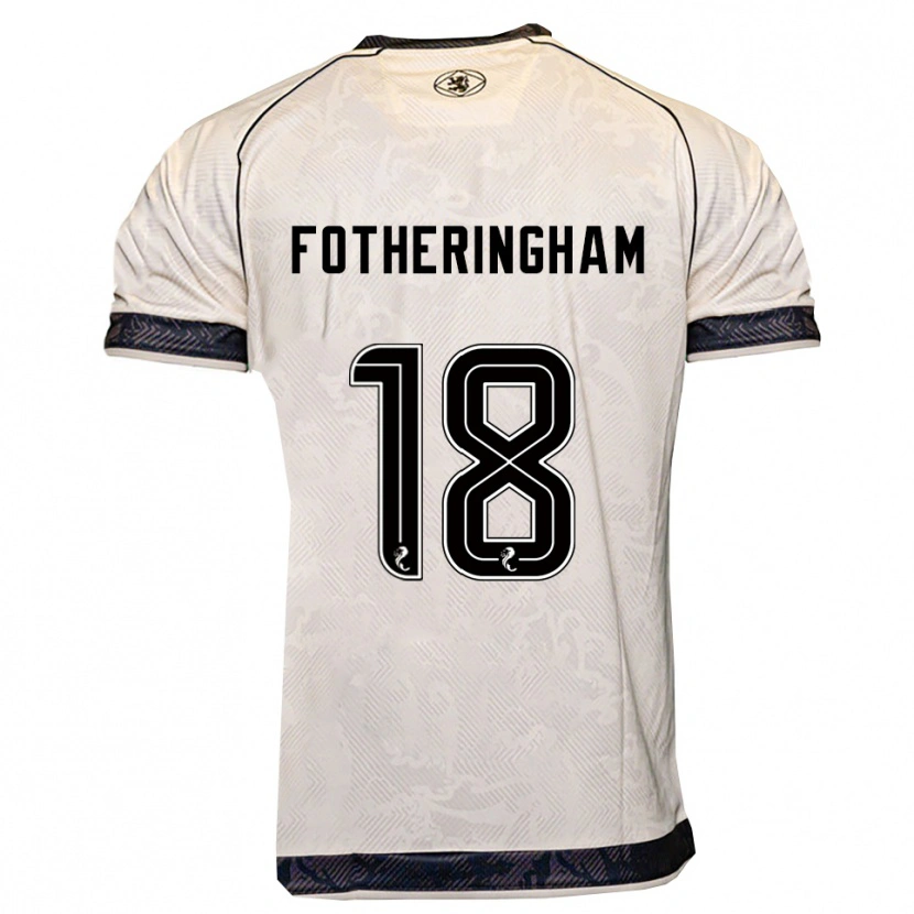 Danxen Kvinnor Kai Fotheringham #18 Vit Svart Bortatröja Matchtröjor 2025/26 Tröjor T-Tröja