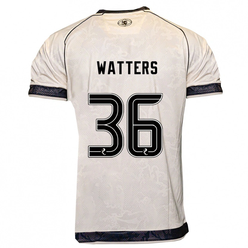 Danxen Kvinnor Max Watters #36 Vit Svart Bortatröja Matchtröjor 2025/26 Tröjor T-Tröja