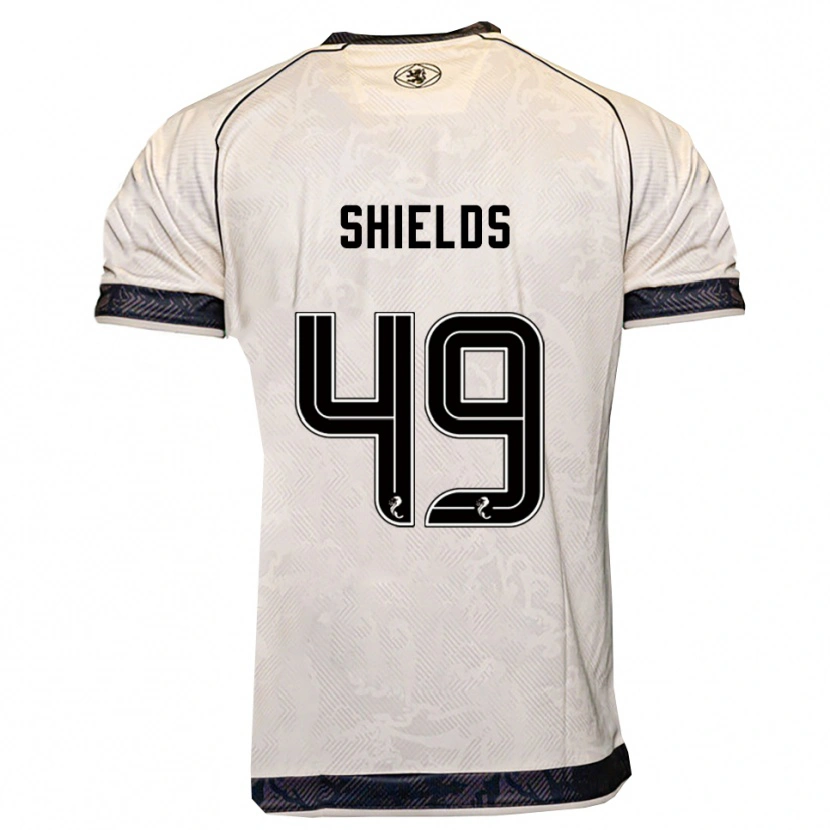 Danxen Kvinnor Conal Shields #49 Vit Svart Bortatröja Matchtröjor 2025/26 Tröjor T-Tröja