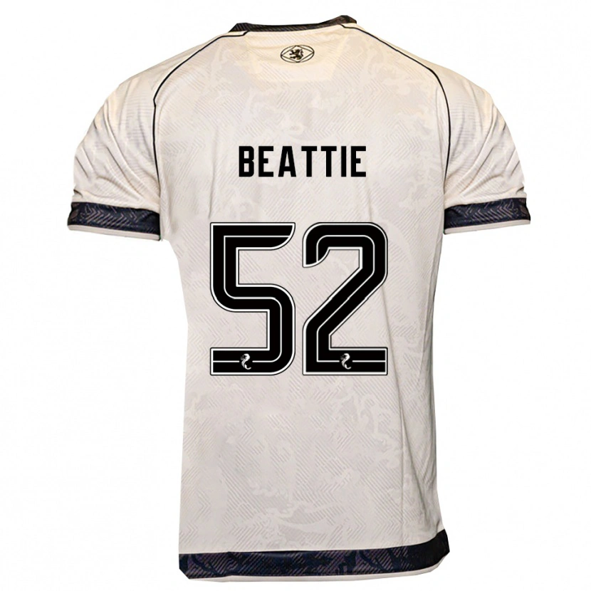 Danxen Kvinnor Calvin Beattie #52 Vit Svart Bortatröja Matchtröjor 2025/26 Tröjor T-Tröja