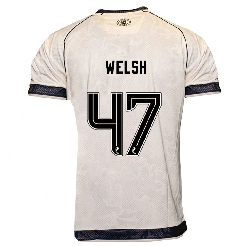 Danxen Kvinnor Harry Welsh #47 Vit Svart Bortatröja Matchtröjor 2025/26 Tröjor T-Tröja