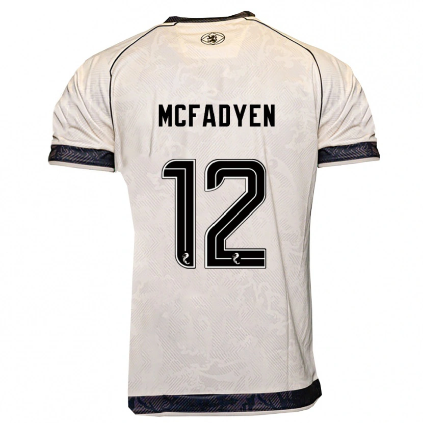 Danxen Kvinnor Stacey Mcfadyen #12 Vit Svart Bortatröja Matchtröjor 2025/26 Tröjor T-Tröja