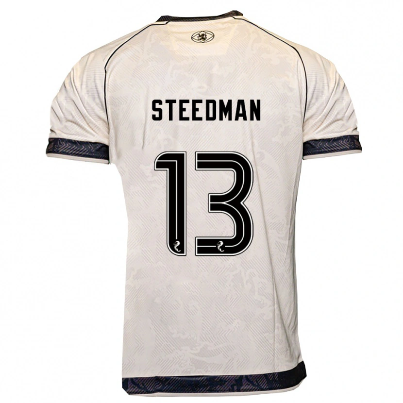 Danxen Kvinnor Morgan Steedman #13 Vit Svart Bortatröja Matchtröjor 2025/26 Tröjor T-Tröja