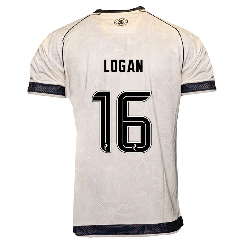 Danxen Kvinnor Alex Logan #16 Vit Svart Bortatröja Matchtröjor 2025/26 Tröjor T-Tröja