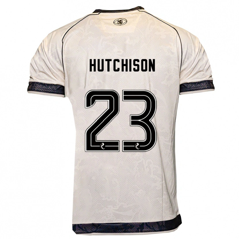 Danxen Kvinnor Daisy Hutchison #23 Vit Svart Bortatröja Matchtröjor 2025/26 Tröjor T-Tröja