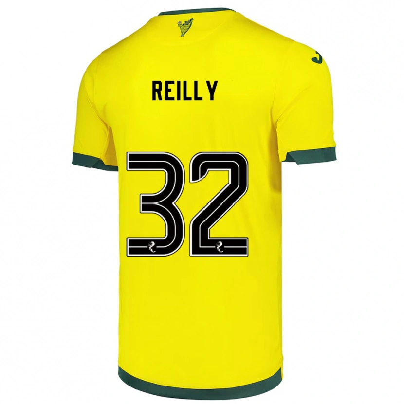 Danxen Kvinnor Kirsten Reilly #32 Gul Grön Bortatröja Matchtröjor 2025/26 Tröjor T-Tröja