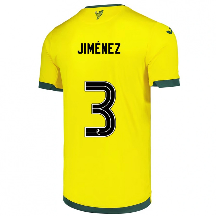Danxen Kvinnor Logan Jiménez #3 Gul Grön Bortatröja Matchtröjor 2025/26 Tröjor T-Tröja