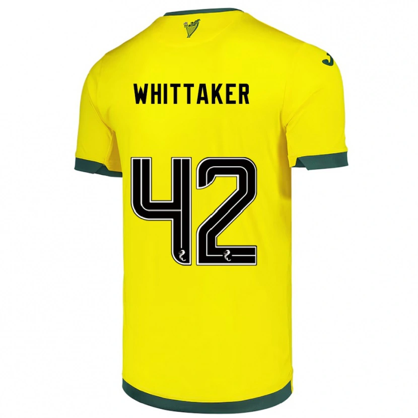 Danxen Kvinnor Rory Whittaker #42 Gul Grön Bortatröja Matchtröjor 2025/26 Tröjor T-Tröja