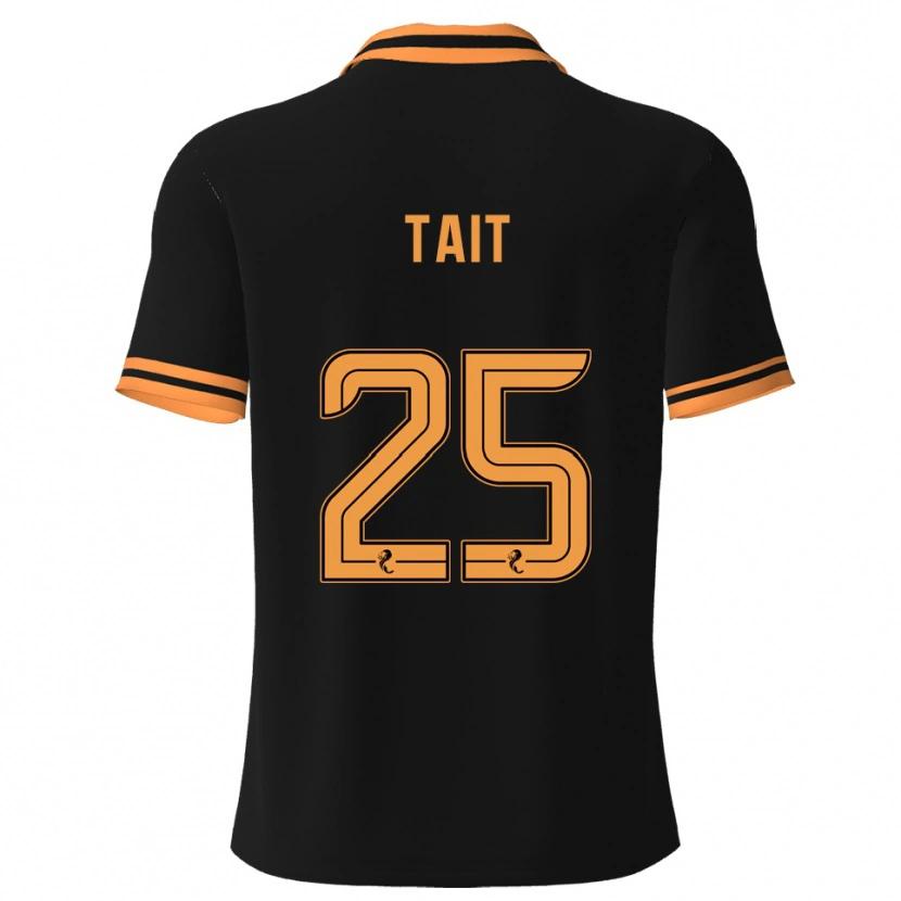 Danxen Kvinnor Macaulay Tait #25 Svart Gul Bortatröja Matchtröjor 2025/26 Tröjor T-Tröja
