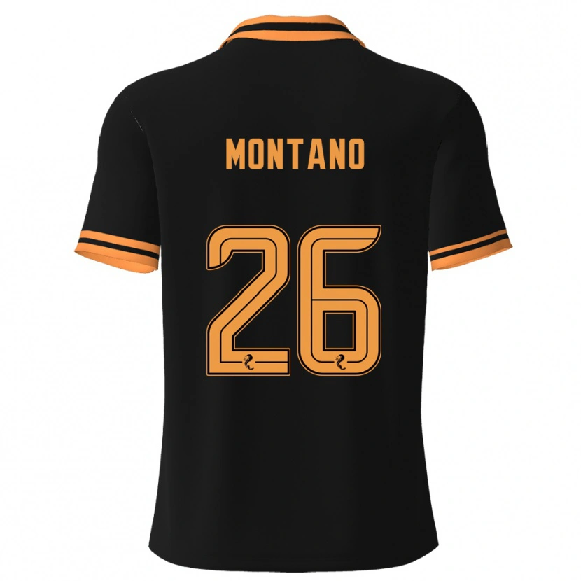 Danxen Kvinnor Cristian Montano #26 Svart Gul Bortatröja Matchtröjor 2025/26 Tröjor T-Tröja