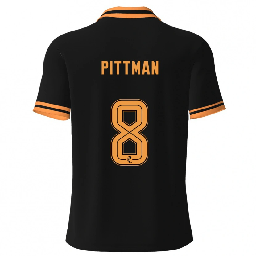 Danxen Kvinnor Scott Pittman #8 Svart Gul Bortatröja Matchtröjor 2025/26 Tröjor T-Tröja