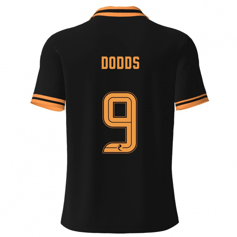 Danxen Kvinnor Jen Dodds #9 Svart Gul Bortatröja Matchtröjor 2025/26 Tröjor T-Tröja