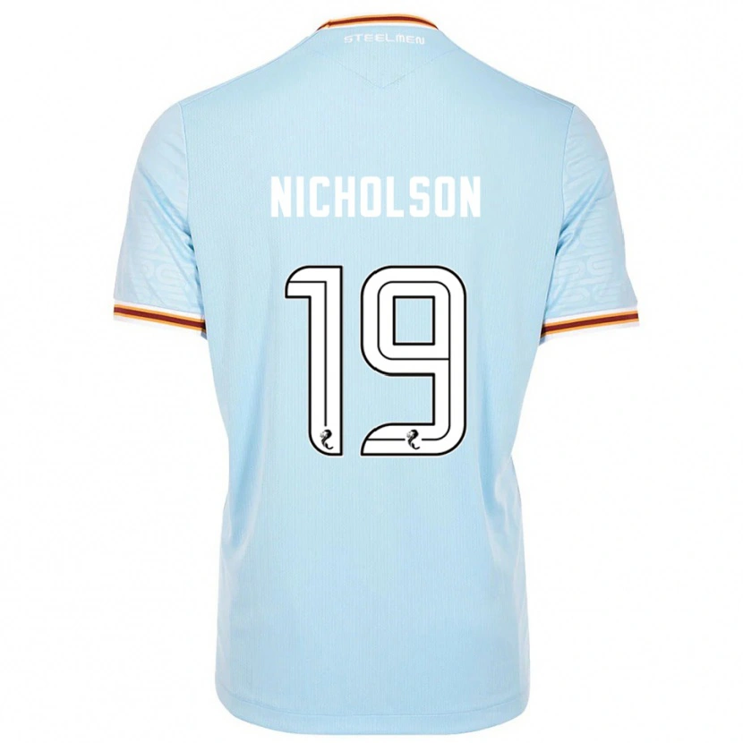 Danxen Kvinnor Sam Nicholson #19 Himmelsblå Bortatröja Matchtröjor 2025/26 Tröjor T-Tröja