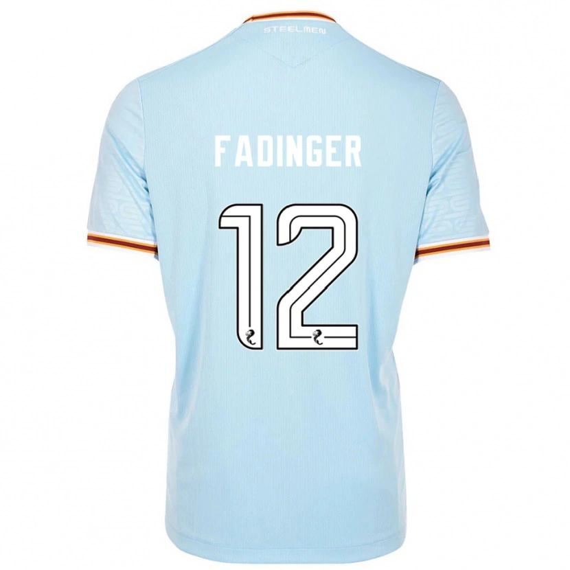 Danxen Kvinnor Lukas Fadinger #12 Himmelsblå Bortatröja Matchtröjor 2025/26 Tröjor T-Tröja