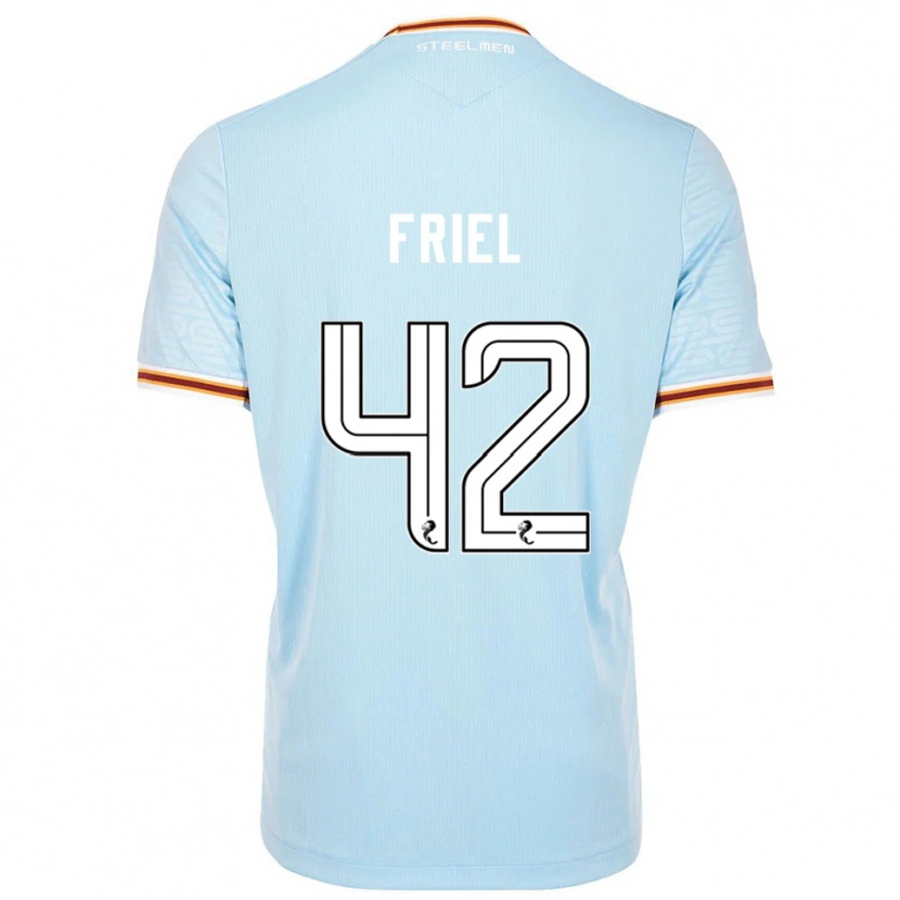 Danxen Kvinnor Jon-Joe Friel #42 Himmelsblå Bortatröja Matchtröjor 2025/26 Tröjor T-Tröja