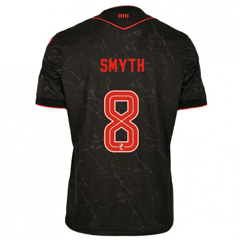 Danxen Kvinnor Oisin Smyth #8 Svart Röd Bortatröja Matchtröjor 2025/26 Tröjor T-Tröja