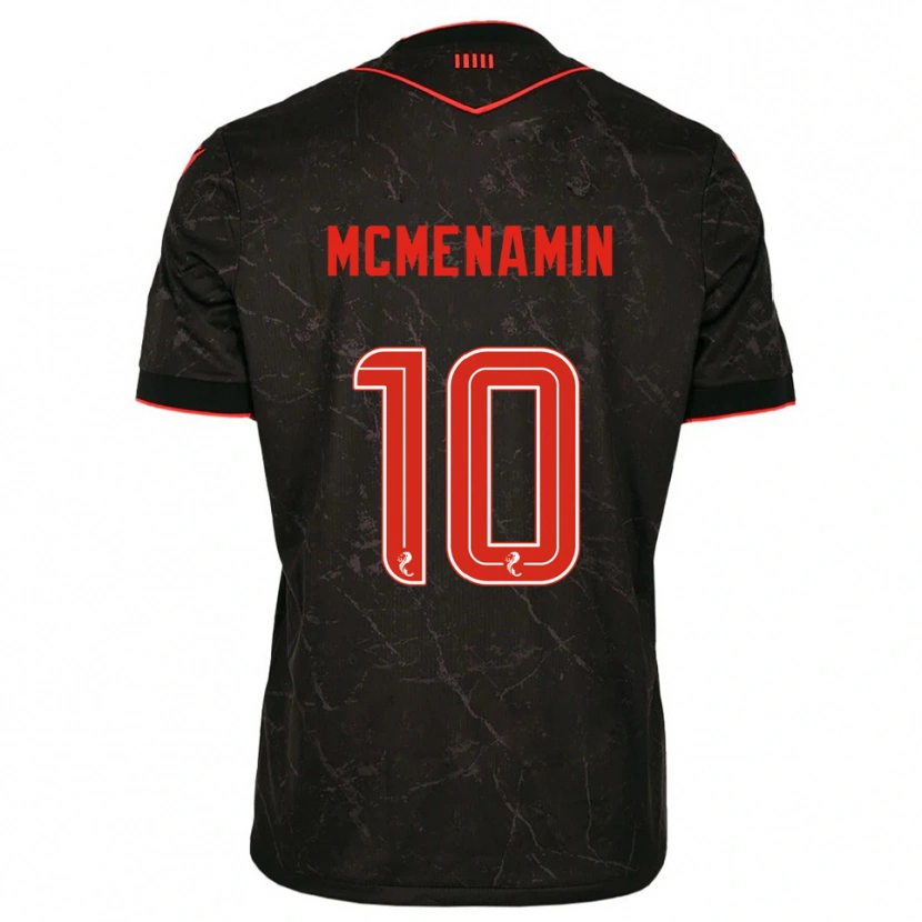 Danxen Kvinnor Conor Mcmenamin #10 Svart Röd Bortatröja Matchtröjor 2025/26 Tröjor T-Tröja