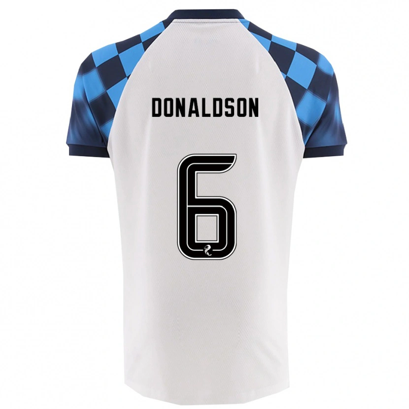 Danxen Kvinnor Coll Donaldson #6 Vit Himmelsblå Bortatröja Matchtröjor 2025/26 Tröjor T-Tröja