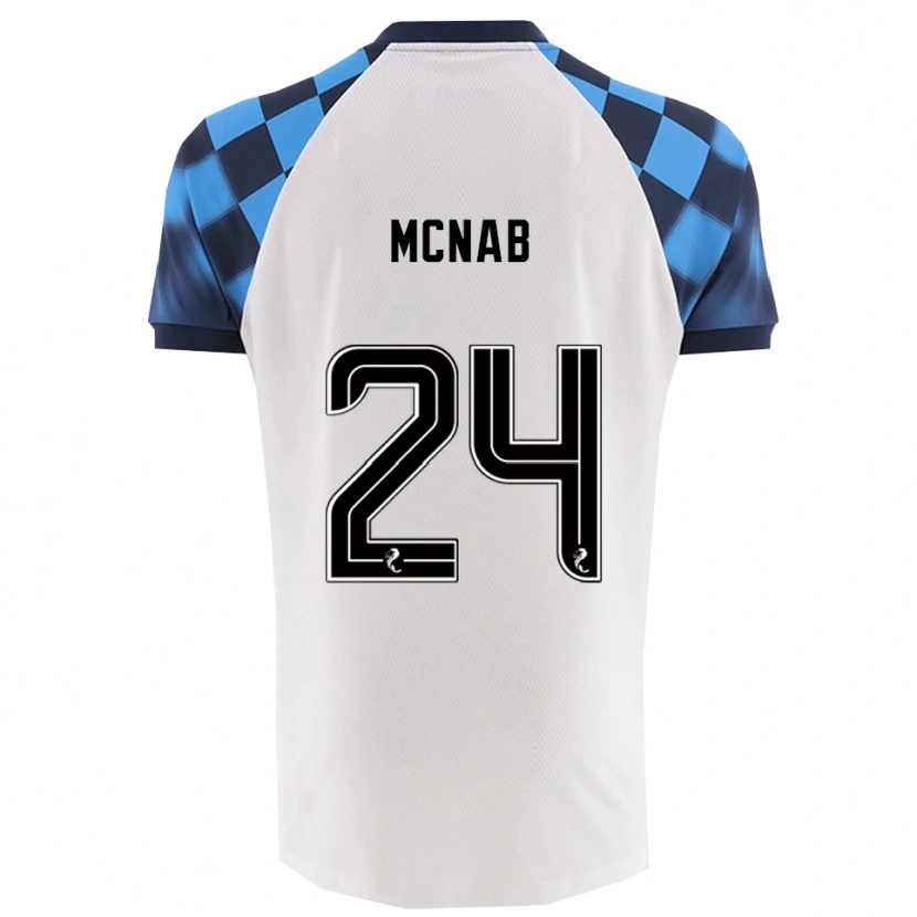 Danxen Kvinnor Cameron Mcnab #24 Vit Himmelsblå Bortatröja Matchtröjor 2025/26 Tröjor T-Tröja