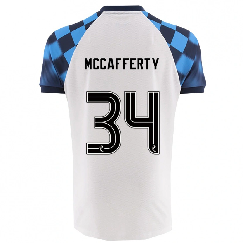 Danxen Kvinnor Flynn Mccafferty #34 Vit Himmelsblå Bortatröja Matchtröjor 2025/26 Tröjor T-Tröja