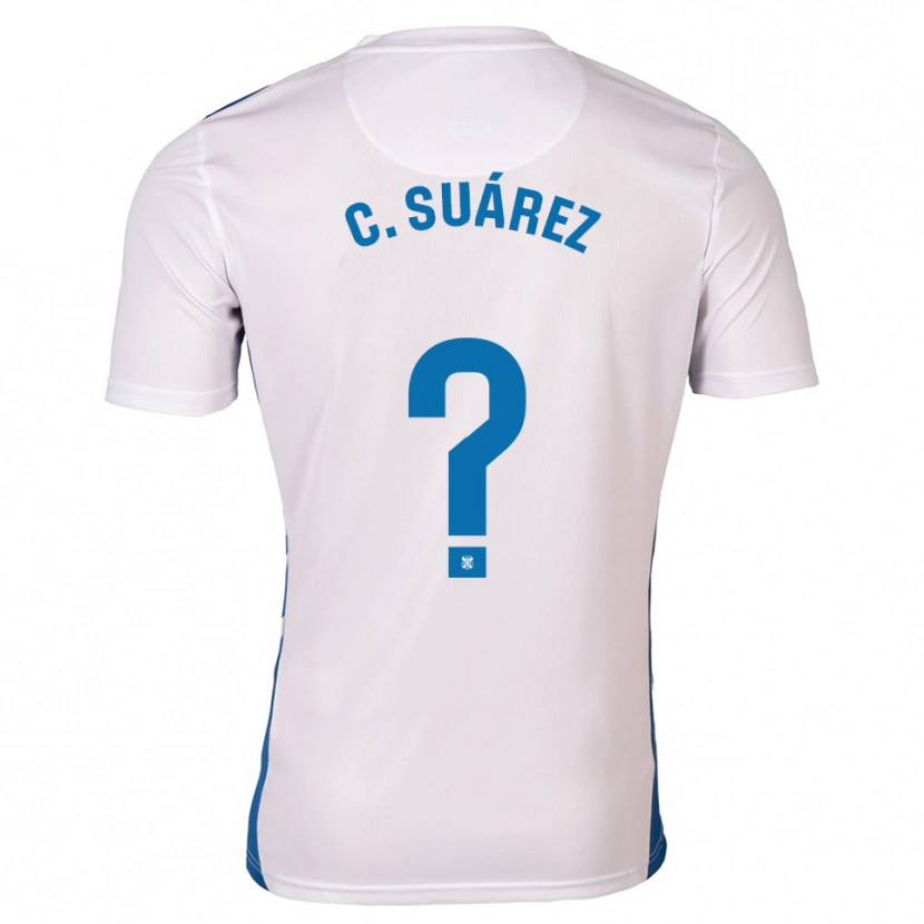 Danxen Barn Carlota Suárez Crespo #0 Vit Blå Hemmatröja Matchtröjor 2025/26 Tröjor T-Tröja